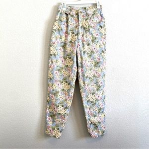 Vintage Newport News Floral Denim Jeans Size 8